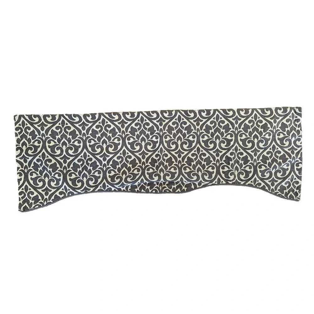 Twill & Birch Valance French Blue Belle Maison Bryce Chenille Pewter  ~53
